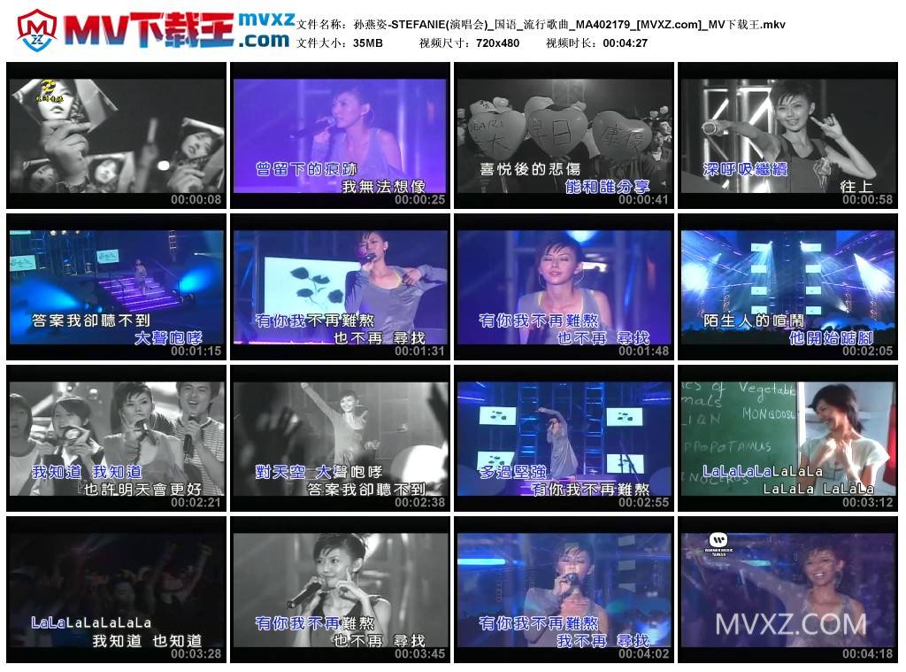 孙燕姿-STEFANIE(演唱会)_国语_流行歌曲_MA402179